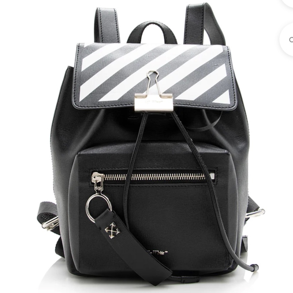 Used Off-White Diagonal Stripe Backpack